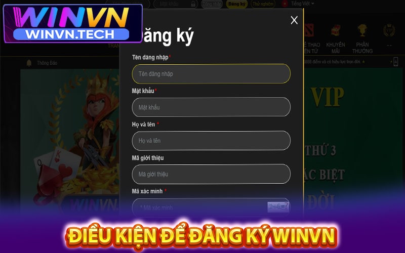 Những điều kiện để đăng ký winvn 