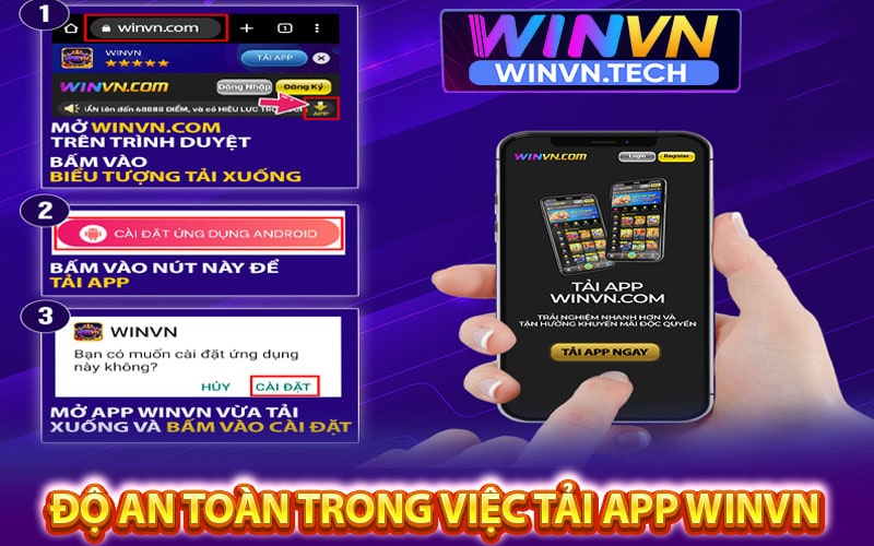 Độ an toàn trong việc tải app winvn về thiết bị 