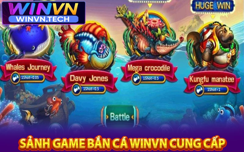 Những sảnh game hấp dẫn nhất của bắn cá winvn 